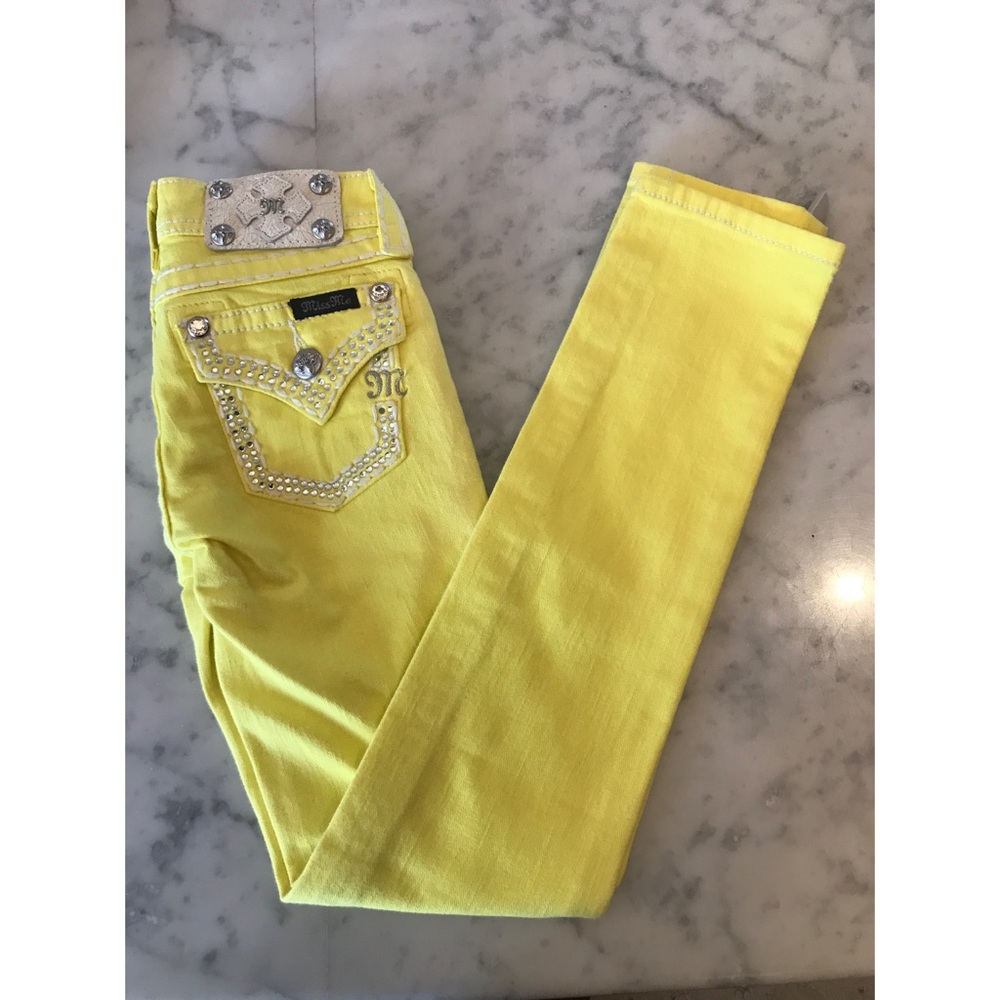 KIDS miss me yellow jeans